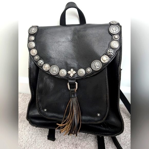 Patricia Nash Renaissance Coin Jovanna Backpack in Black - Picture 1 of 7